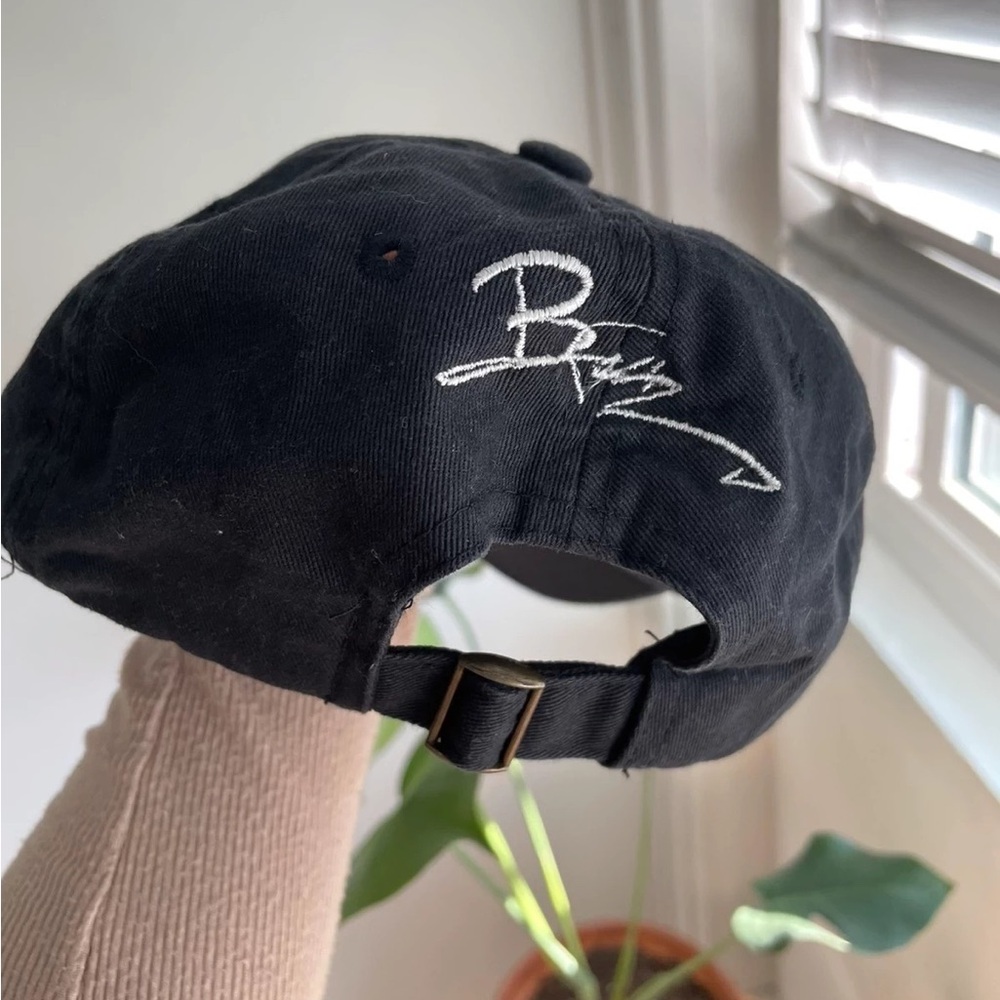 Black Baseball Cap with White Embroidery